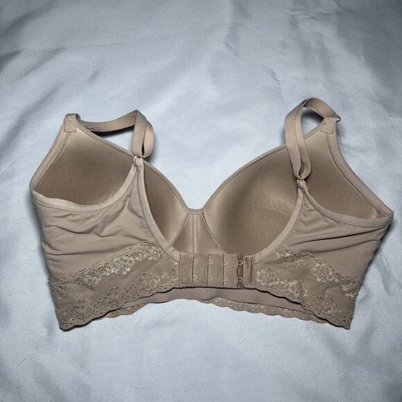 NATORI Cafe Bliss Perfection Contour Soft Cup Bra US 32DDD Wireless Beige Nude - Picture 2 of 8